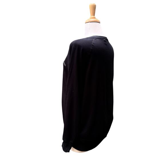 Beyond Yoga Oversized Sweatshirt NWT Sz XS Black Crew Neck Relaxed Pullover - Picture 2 of 11